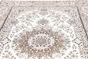 Tappeto Nain 9la Medaglione Floreale Avorio Blu Notte 200x310 Cm