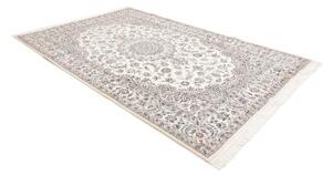 Tappeto Nain 9la Medaglione Floreale Avorio Blu 197x293 Cm