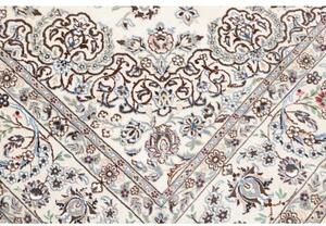 Tappeto Nain 9la Medaglione Floreale Avorio Blu 197x293 Cm