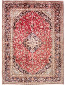 Tappeto Ardakan Medaglione Floreale Rosso Blu 256x350 Cm