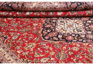 Tappeto Ardakan Medaglione Floreale Rosso Blu Scuro 255x364 Cm