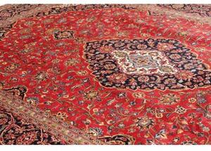 Tappeto Ardakan Medaglione Floreale Rosso Blu Scuro 246x353 Cm