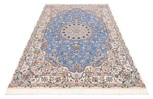 Tappeto Nain 9la Medaglione Floreale Azzurro Avorio 153x255 Cm