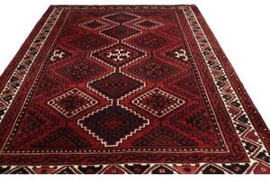 Tappeto Lori Geometrico Rosso Scuro Blu Notte 227x300 Cm