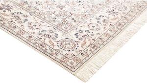 Tappeto Nain 9la Medaglione Floreale Avorio Blu Scuro 210x332 Cm
