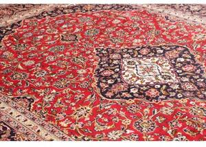 Tappeto Ardakan Medaglione Floreale Rosso Blu Scuro 255x364 Cm