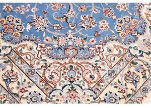 Tappeto Nain 9la Medaglione Floreale Azzurro Avorio 153x255 Cm