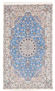 Tappeto Nain 9la Medaglione Floreale Azzurro Avorio 153x255 Cm