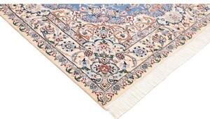 Tappeto Nain 9la Medaglione Floreale Azzurro Avorio 153x255 Cm