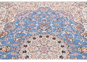 Tappeto Nain 9la Medaglione Floreale Azzurro Avorio 153x255 Cm