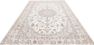 Tappeto Nain 9la Medaglione Floreale Avorio Blu Scuro 210x332 Cm