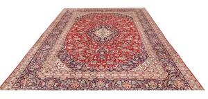 Tappeto Ardakan Medaglione Floreale Rosso Blu Scuro 247x350 Cm
