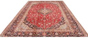 Tappeto Ardakan Medaglione Floreale Rosso Blu 256x350 Cm