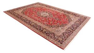 Tappeto Ardakan Medaglione Floreale Rosso Blu Scuro 203x295 Cm