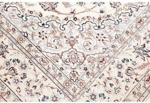 Tappeto Nain 9la Medaglione Floreale Avorio Blu Scuro 210x332 Cm