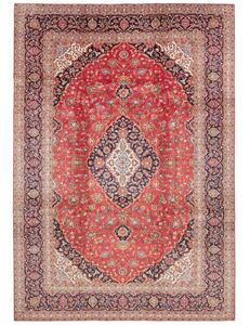 Tappeto Ardakan Medaglione Floreale Rosso Blu Scuro 246x353 Cm