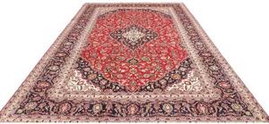 Tappeto Ardakan Medaglione Floreale Rosso Blu Scuro 255x364 Cm
