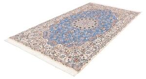 Tappeto Nain 9la Medaglione Floreale Azzurro Avorio 153x255 Cm