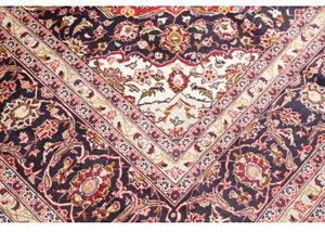 Tappeto Ardakan Medaglione Floreale Rosso Blu Scuro 255x364 Cm