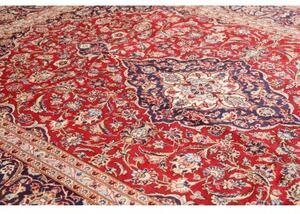 Tappeto Ardakan Medaglione Floreale Rosso Blu Scuro 247x350 Cm