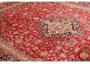 Tappeto Ardakan Medaglione Floreale Rosso Blu 256x350 Cm