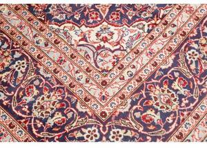Tappeto Ardakan Medaglione Floreale Rosso Blu Scuro 247x350 Cm