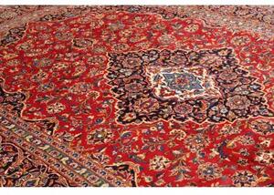Tappeto Ardakan Medaglione Floreale Rosso Blu Scuro 248x350 Cm