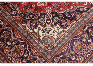 Tappeto Ardakan Medaglione Floreale Rosso Blu Scuro 196x313 Cm
