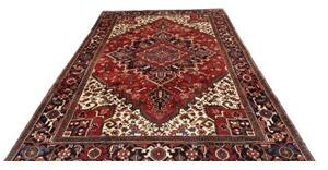 Tappeto Gorawan Stilizzato Rosso Blu Scuro 210x306 Cm