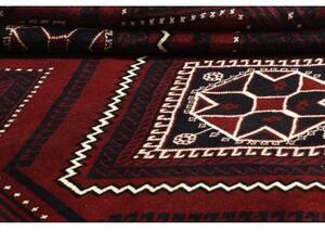 Tappeto Lori Geometrico Rosso Scuro Nero 224x328 Cm