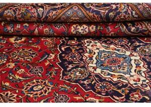 Tappeto Ardakan Medaglione Floreale Rosso Blu Scuro 196x313 Cm
