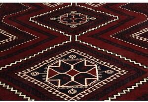 Tappeto Lori Geometrico Rosso Scuro Nero 224x328 Cm