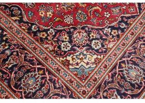 Tappeto Ardakan Medaglione Floreale Rosso Blu Scuro 195x312 Cm