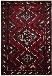 Tappeto Lori Geometrico Rosso Scuro Nero 224x328 Cm