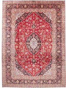 Tappeto Ardakan Medaglione Floreale Rosso Blu Scuro 250x347 Cm
