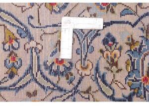 Tappeto Kashan Medaglione Floreale Avorio Blu 203x320 Cm