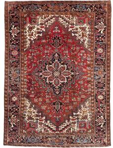 Tappeto Gorawan Stilizzato Rosso Blu Scuro 210x290 Cm
