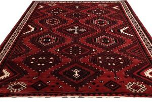 Tappeto Lori Geometrico Rosso Scuro Nero 235x300 Cm