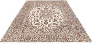 Tappeto Kashan Medaglione Floreale Beige Blu 204x298 Cm