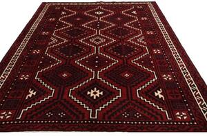 Tappeto Lori Geometrico Bordeaux Nero 222x302 Cm