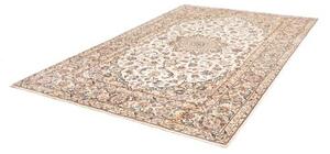 Tappeto Kashan Medaglione Floreale Avorio Blu 197x300 Cm