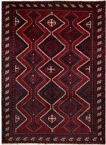 Tappeto Lori Geometrico Rosso Scuro Avorio 223x300 Cm