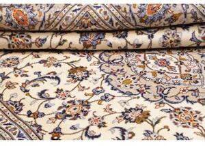 Tappeto Kashan Medaglione Floreale Beige Blu 204x298 Cm