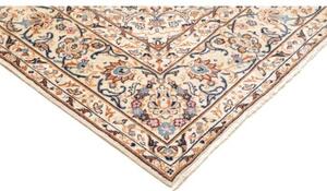 Tappeto Kashan Medaglione Floreale Avorio Blu 197x300 Cm