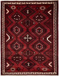 Tappeto Lori Geometrico Rosso Scuro Nero 235x300 Cm