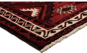 Tappeto Lori Geometrico Rosso Scuro Nero 235x300 Cm