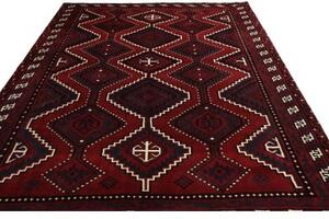 Tappeto Lori Geometrico Rosso Scuro Avorio 223x300 Cm