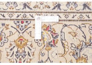 Tappeto Kashan Medaglione Floreale Avorio Blu 197x300 Cm