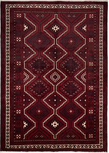 Tappeto Lori Geometrico Bordeaux Nero 222x302 Cm