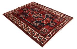 Tappeto Lori Geometrico Rosso Blu Scuro 167x210 Cm